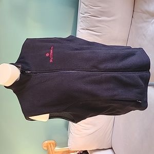 Ruff Hewn Reversible Fleece Vest, size Large Black with Gray Thermal